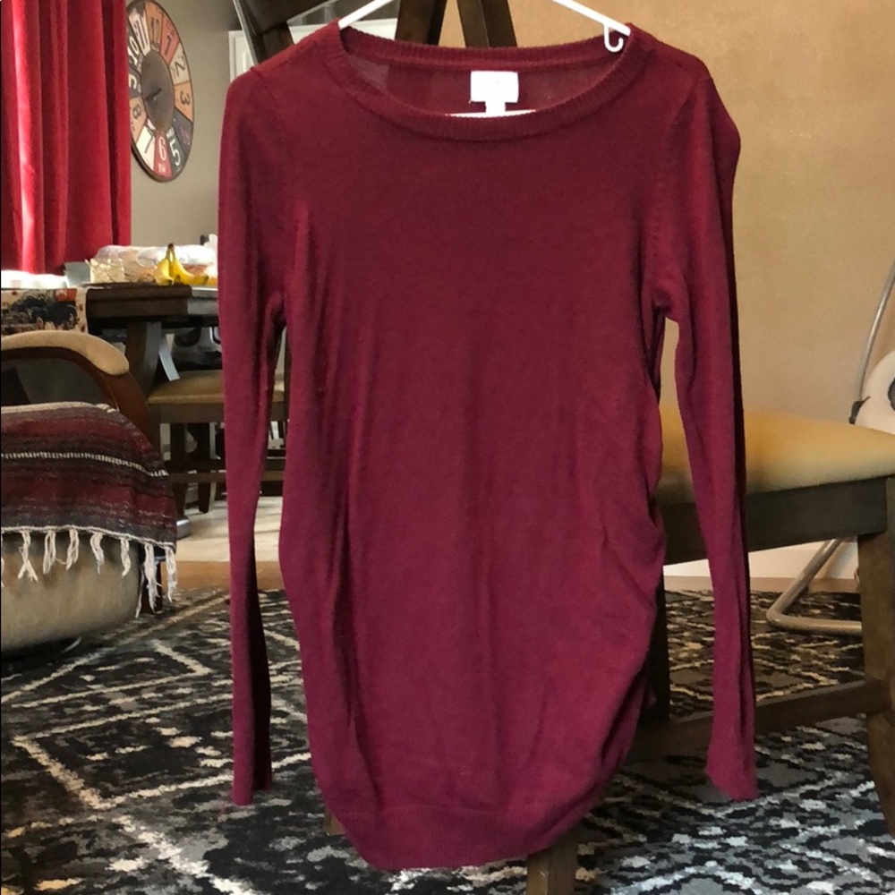 Maroon maternity sweater